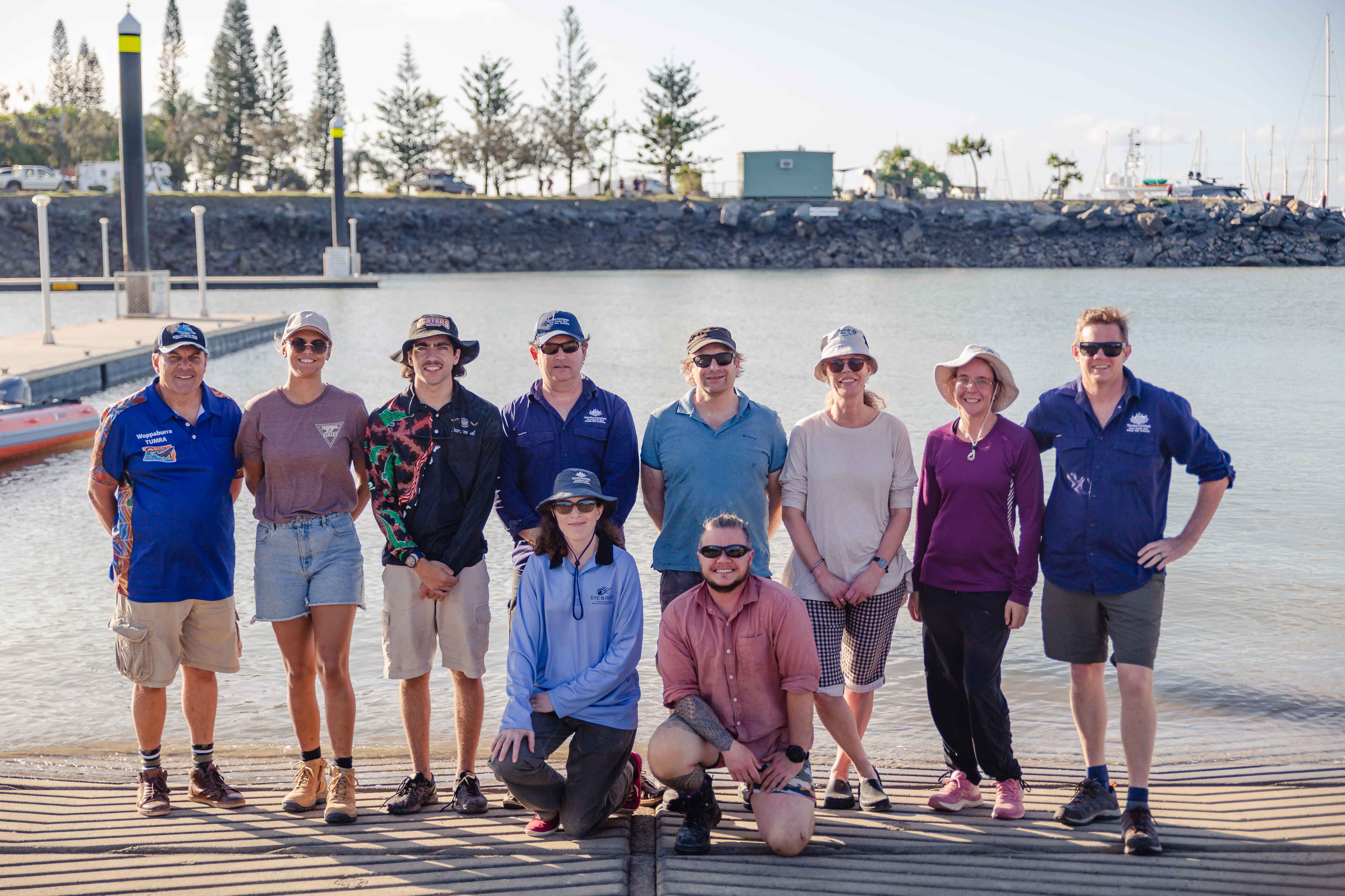 The hydrophone project team is made up of representatives from CSIRO, Traditional Owner groups and the Reef Authority.