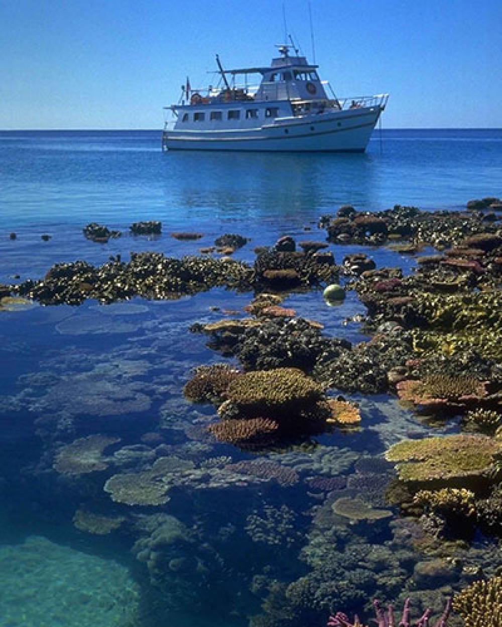 Ellison Reef with vessel in background