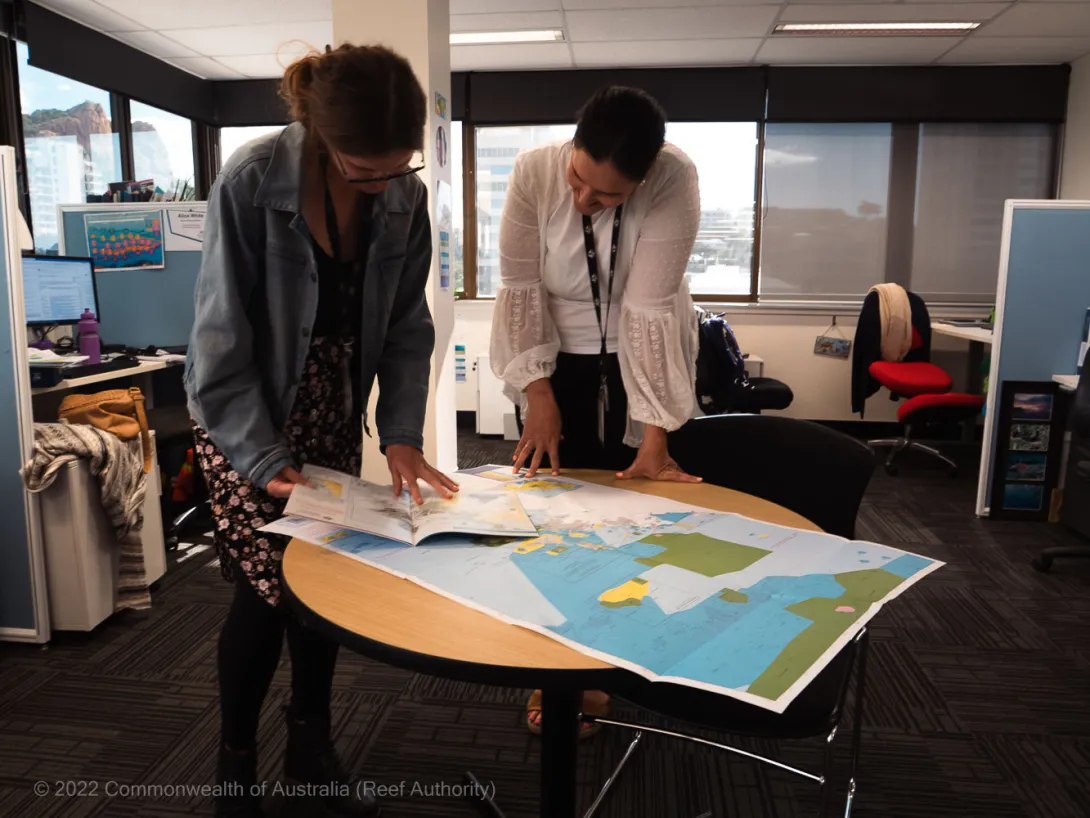Staff reviewing the zoning maps - Commonwealth of Australia (Reef Authority)